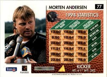 1995 Summit #77 Morten Andersen Back