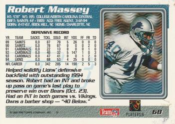 1995 Topps #68 Robert Massey Back