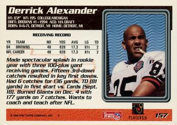 1995 Topps #157 Derrick Alexander Back