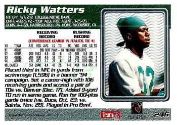 1995 Topps #246 Ricky Watters Back