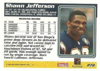 1995 Topps #272 Shawn Jefferson Back