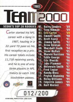 2000 Score - Team 2000 Green #TM03 Cris Carter Back