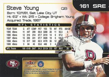 2000 SkyBox - Star Rubies Extreme #161 SRE Steve Young Back