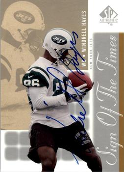 2000 SP Authentic - Sign of the Times #WH Windrell Hayes Front