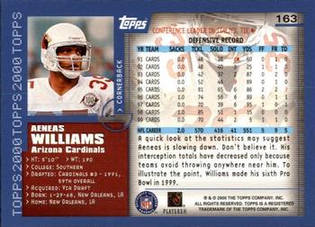 2000 Topps - Topps Collection #163 Aeneas Williams Back