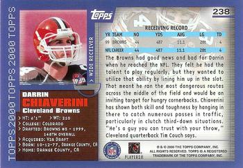 2000 Topps - Topps Collection #238 Darrin Chiaverini Back