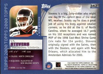2000 Topps - Topps Collection #342 L.C. Stevens Back