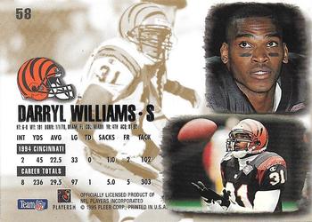 1995 Ultra #58 Darryl Williams Back