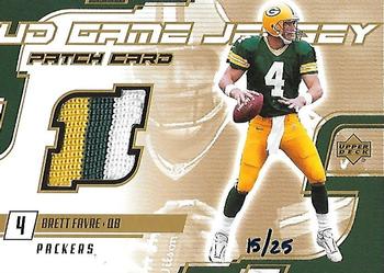 2000 Upper Deck - UD Game Jersey Patches SN25 #BF-P Brett Favre Front