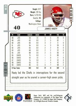 2000 Upper Deck MVP - Silver Script #83 James Hasty Back