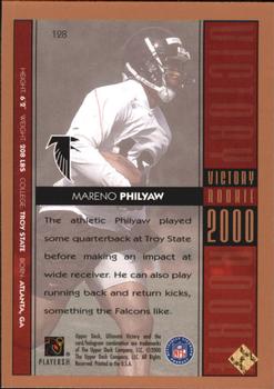 2000 Upper Deck Ultimate Victory - Parallel #128 Mareno Philyaw Back