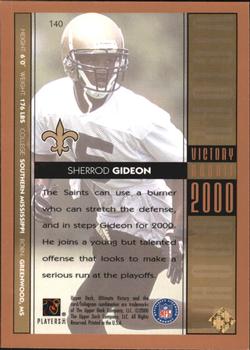 2000 Upper Deck Ultimate Victory - Parallel #140 Sherrod Gideon Back