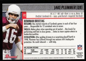 2001 Bowman - Gold #23 Jake Plummer Back