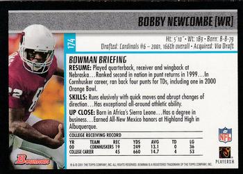 2001 Bowman - Gold #174 Bobby Newcombe Back