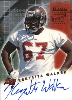 2001 Bowman - Rookie Autographs #BA-KW Kenyatta Walker Front