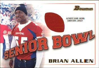 2001 Bowman - Bowl Jerseys #BJ-BA Brian Allen Front