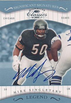 2001 Donruss Classics - Significant Signatures #154 Mike Singletary Front