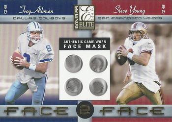 2001 Donruss Elite - Face To Face #FF-34 Troy Aikman / Steve Young Front