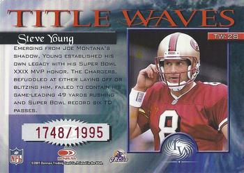 2001 Donruss Elite - Title Waves #TW-28 Steve Young Back