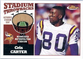 2001 Finest - Stadium Throwback Relics #FS-CC Cris Carter Front