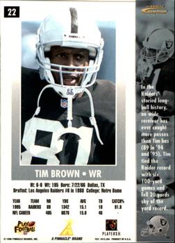 1996 Action Packed #22 Tim Brown Back