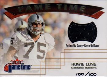 2001 Fleer Game Time - Fame Time Jerseys #NNO Howie Long Front