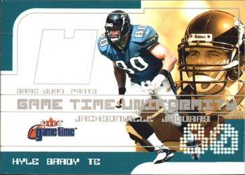 2001 Fleer Game Time - Uniformity #NNO Kyle Brady Front