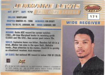 1996 Bowman's Best #171 Jermaine Lewis Back