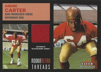2001 Fleer Tradition - Rookie Retro Threads #NNO Andre Carter Front
