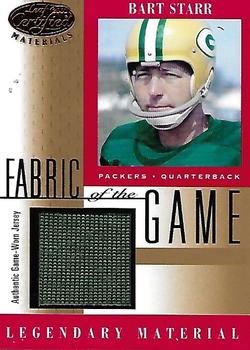 2001 Leaf Certified Materials - Fabric of the Game Bronze #FG-3 Bart Starr Front