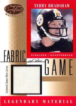 2001 Leaf Certified Materials - Fabric of the Game Bronze #FG-36 Terry Bradshaw Front