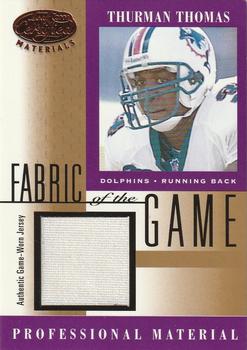 2001 Leaf Certified Materials - Fabric of the Game Bronze #FG-142 Thurman Thomas Front