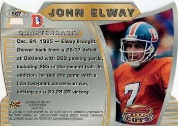 1996 Bowman's Best - Best Cuts #BC7 John Elway Back