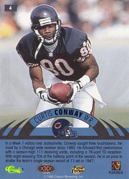 1996 Classic NFL Experience #4 Curtis Conway Back