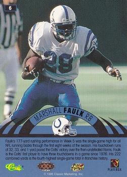 1996 Classic NFL Experience #6 Marshall Faulk Back