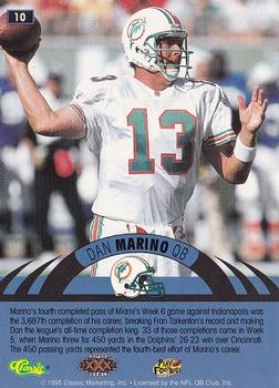 1996 Classic NFL Experience #10 Dan Marino Back