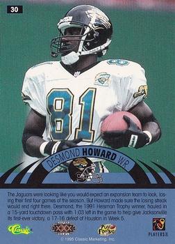 1996 Classic NFL Experience #30 Desmond Howard Back