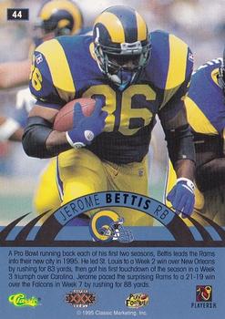 1996 Classic NFL Experience #44 Jerome Bettis Back