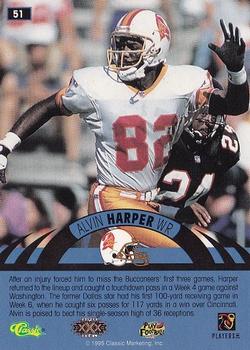 1996 Classic NFL Experience #51 Alvin Harper Back
