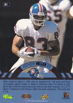 1996 Classic NFL Experience #61 Anthony Miller Back