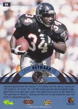 1996 Classic NFL Experience #99 Craig Heyward Back
