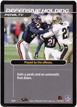 2001 NFL Showdown 1st Edition - Strategy #S19 Defensive Holding Front