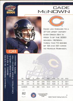2001 Pacific - Hobby LTD #82 Cade McNown Back
