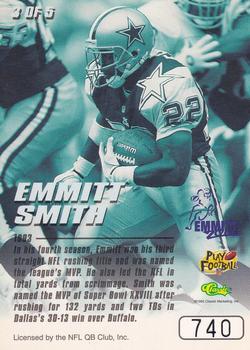1996 Classic NFL Experience - Emmitt Zone #3 Emmitt Smith Back