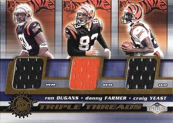 2001 Pacific Canvas Impressions - Triple Threads #10 Ron Dugans / Danny Farmer / Craig Yeast Front