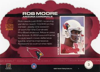 2001 Pacific Crown Royale - Retail #3 Rob Moore Back