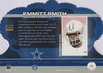 2001 Pacific Crown Royale - Retail #43 Emmitt Smith Back