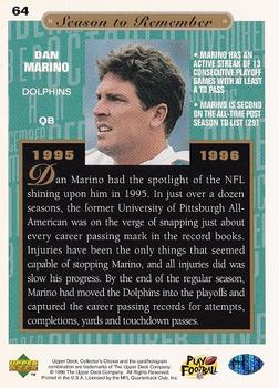 1996 Collector's Choice #64 Dan Marino Back