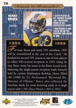 1996 Collector's Choice #76 Isaac Bruce Back