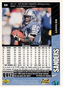 1996 Collector's Choice #88 Barry Sanders Back